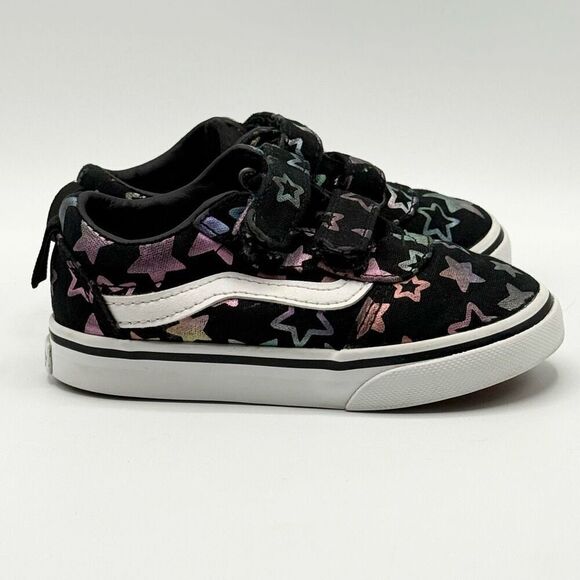 Vans Aplix Irridescent Stars Canvas Sneakers - Toddler US 7 - Picture 3 of 10